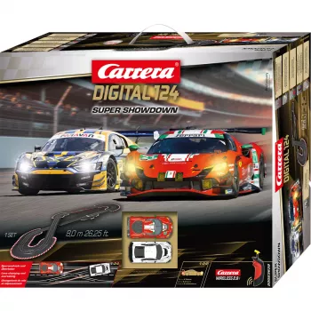 Slot car sacīkšu trase CARRERA DIGITAL 124 Super Showdown – paplašināma digitālā 1:24 sistēma