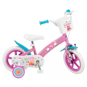 Bērnu velosipēds Toimsa modelis 1195 Peppa Pig 12 collu rozā — 12 collu ritenis, bērnu velosipēds