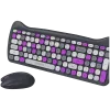 Bezvadu tastatūras un peles komplekts CANYON HSET-W6 Kitty Edition – violeta