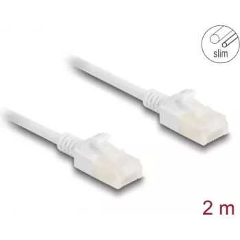 Tīkla kabelis DeLOCK RJ45 Cat.6A spraudnis–spraudnis 2 m balts