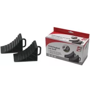 Riteņa ķīlis IWH 019605 melna plastmasa, izturīgs un stiprs, 2 gab. komplekts