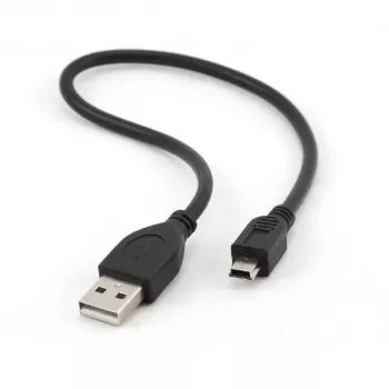 Gembird USB 2.0 A–Mini-USB M kabelis 0,3 m pelēks