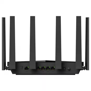 Cudy WR6500H galda bezvadu maršrutētājs — Divjoslu 2,4/5 GHz, Wi‑Fi 7 (802.11be), 5765 Mbps, 2,5GbE LAN, 5x RJ-45, 3x3 antenas, melns