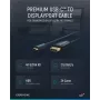 USB-C uz DP kabelis. V/V. Zils. 1,0 m — Kabelis — Digitālie/dati (44931)