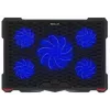 Tellur dzesēšanas paliktnis Basic 17, 5 ventilatori, LED, Melns