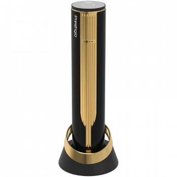 Prestigio Maggiore, viedais vīna attaisāmais, 100% automātisks, atver līdz 70 pudelēm bez uzlādes, ietver folijas griezēju, premium dizains, 480mAh akumulators, izmēri D 48*H228mm, melns
