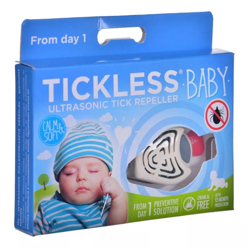 Ultraskaņas ērču atbaidītājs mājdzīvniekiem TICKLESS PRO-104BE — valkājams, darbināms ar baterijām, ūdensizturīgs, 1,5 m diapazons, bēšs