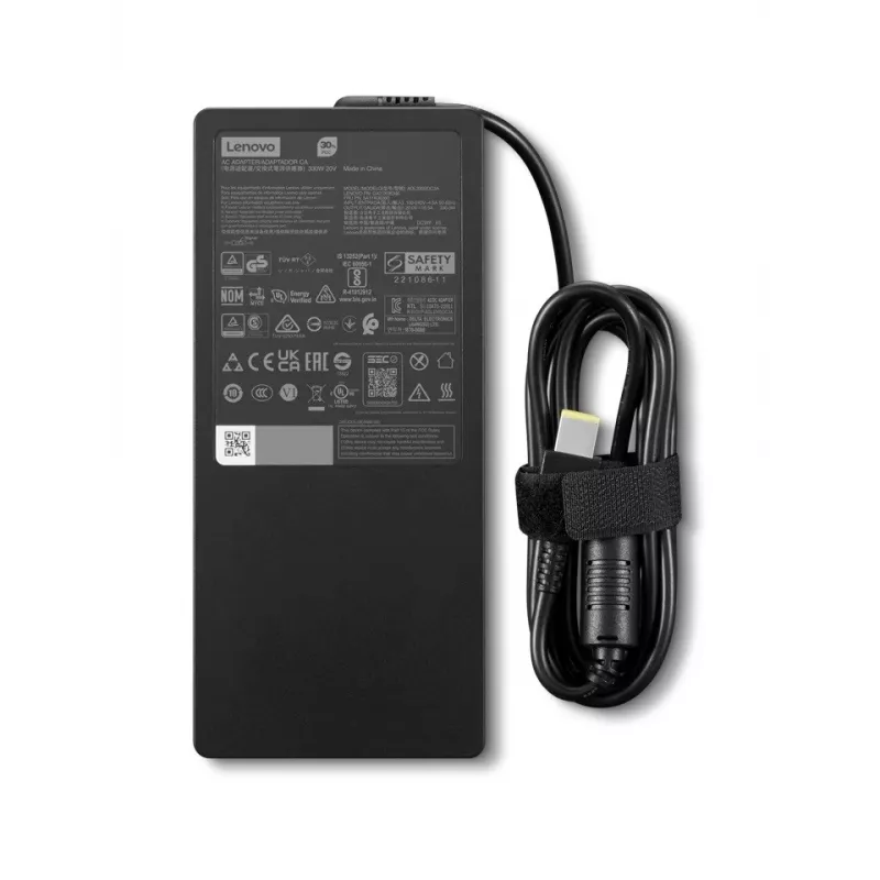 Barošanas adapteris Lenovo Legion plāns 330W GaN 20V – klēpjdatora uzlādes adapteris, 330W, GaN, 20V izeja