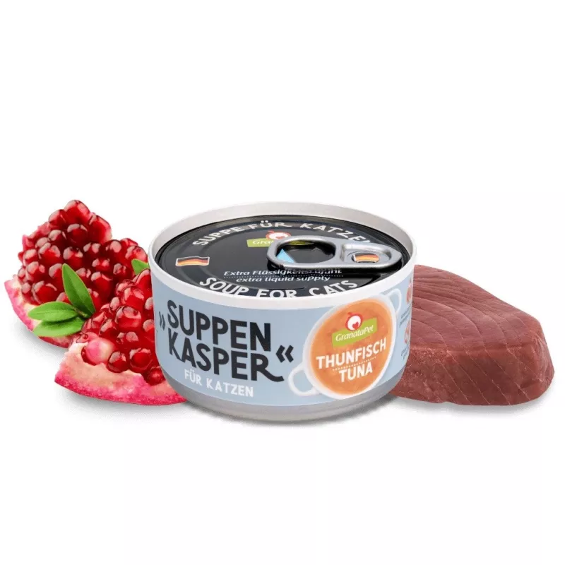 Mitrās kaķu barības našķi Fox4Pets GranataPet SUPPENKASPER Tunzivs 70 g, pieaugušiem kaķiem, bez graudiem, bundžā