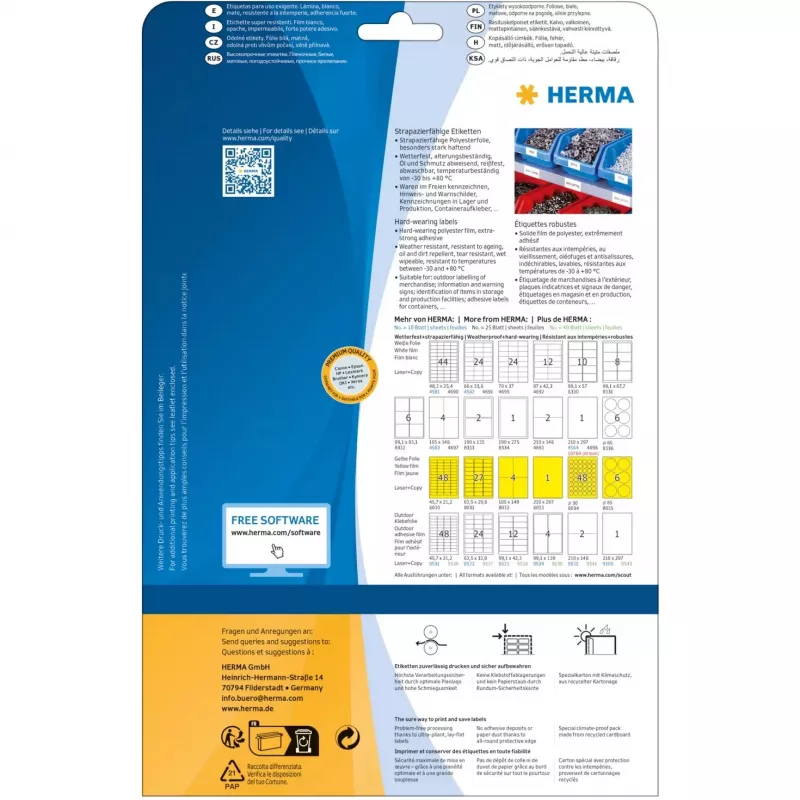 Herma 8035 dzeltena