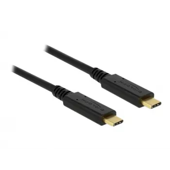 USB kabelis DeLOCK 85531 USB 3.2 Gen 2 1m USB C melns