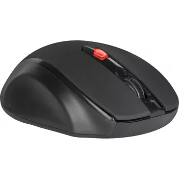 Bezvadu RF optiskā labās rokas pele DEFENDER ULTRA MM-315 — 1600 DPI, 6 pogas, USB uztvērējs, melna
