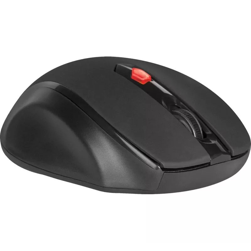 Bezvadu RF optiskā labās rokas pele DEFENDER ULTRA MM-315 — 1600 DPI, 6 pogas, USB uztvērējs, melna