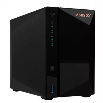 Asustor DRIVESTOR 2 Pro Gen2 AS3302T v2 NAS Realtek RTD1619B 2 GB DDR4 ADM Melns