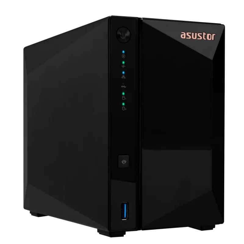 Asustor DRIVESTOR 2 Pro Gen2 AS3302T v2 NAS Realtek RTD1619B 2 GB DDR4 ADM Melns
