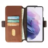 PhoneWallet Krusell Samsung Galaxy S21+ vintage cognac — maka stila tālruņa maciņš