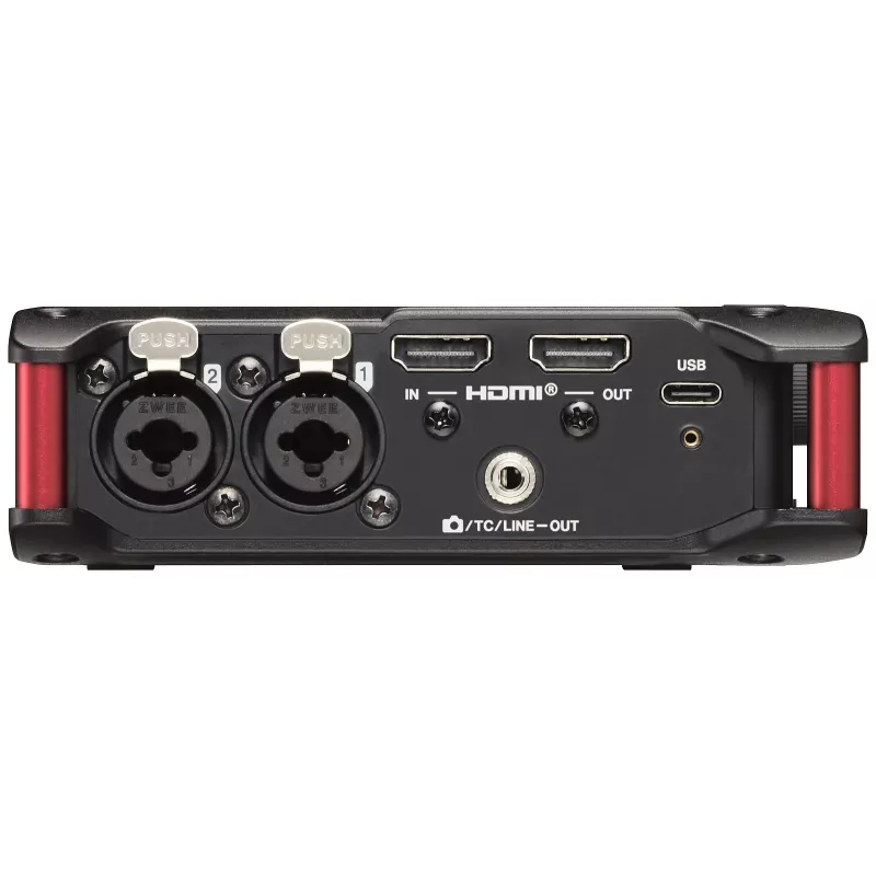 Pārnēsājams audio ierakstītājs Tascam FR-AV4 — 6 kanāli, 4 XLR combo + 2x 3,5 mm, 24/32 biti, 48/96/192 kHz, MicroSD līdz 512 GB, USB-C, PD
