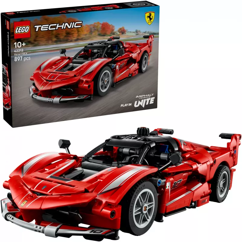 LEGO Technic Ferrari FXX K būvkonstruktors, mēroga modelis 1:10, 897 detaļas, vecumam 10+