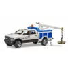 Auto Dodge RAM 2500 Servisa Automašīna ar Rotējošo Lukturi Gailis BRUDER 02509