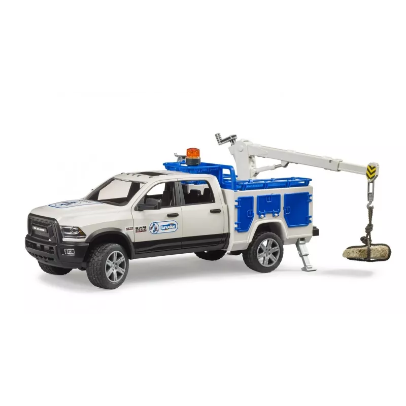 Auto Dodge RAM 2500 Servisa Automašīna ar Rotējošo Lukturi Gailis BRUDER 02509