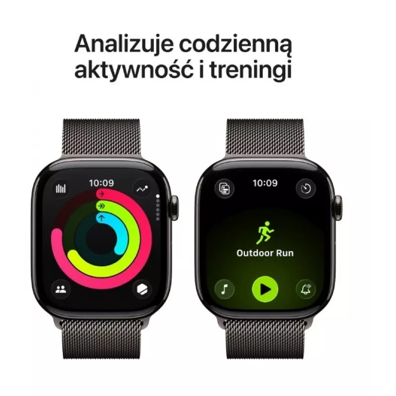 Apple Watch Series 11 GPS + Cellular 46mm Slate Titanium Case ar Slate Milanese cilpu M/L