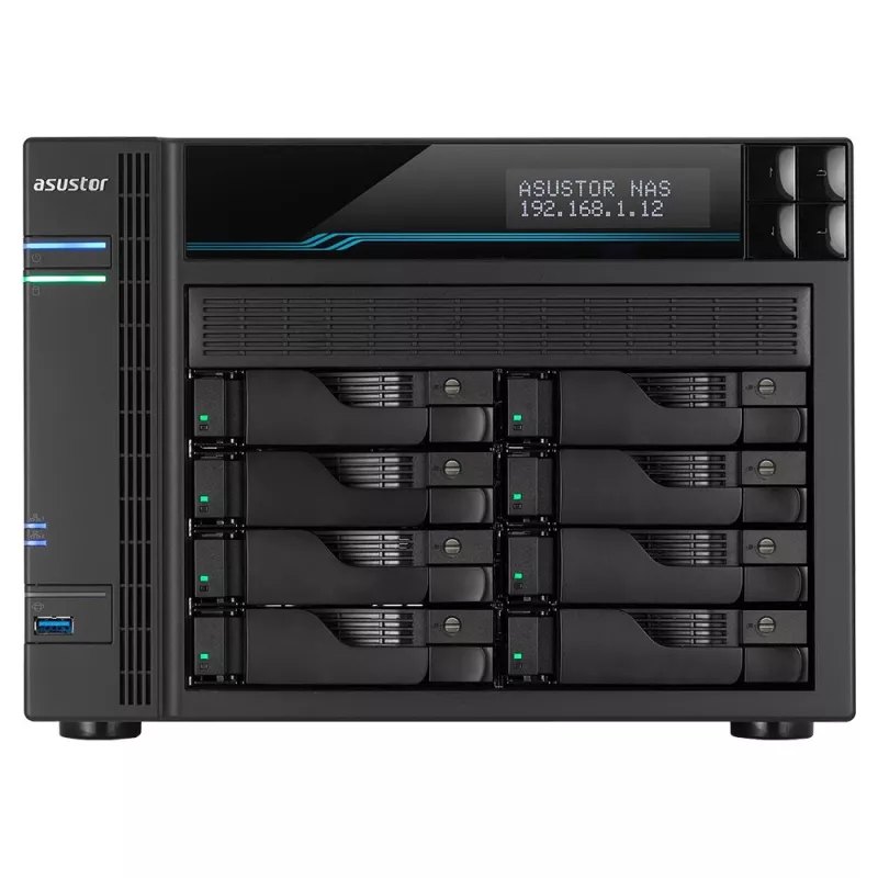 Asustor Lockerstor 10 AS6510T NAS Tornis Intel Atom® C3538 8 GB DDR4 0 TB ADM Melns