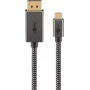 Goobay USB-C–DisplayPort pītais kabelis 4K @ 60 Hz 3 m melns Sudraba - -Spraudnis (75709)