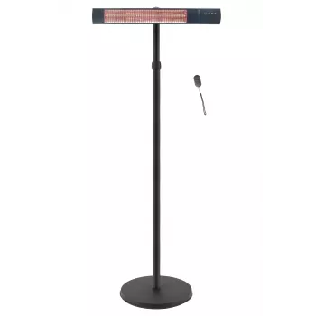 TunaBone Electric Standing Patio Heater, Single carbon golden tube | TB2580ST-01 | Pagalma sildītājs | 2500 W | Melns