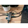 Alcasa HUB-C001A interfeisa centrmezgls USB Type-C 5000 Mbit/s Antracīts