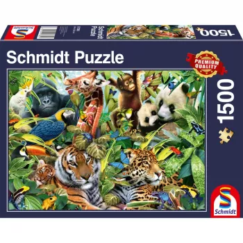 Puzle Schmidt Spiele 57385 — 1500 gabali, Dzīvnieki, platums 846 mm