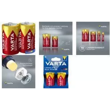 Baterija Varta 4720 LONGLIFE Max Power Mono D 1.5V – primārā D izmēra šūna