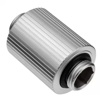EK-Quantum Torque Extender Static MM 28 - misiņa pagarinātājs, sudrabains, 28mm augstums, 23mm diametrs