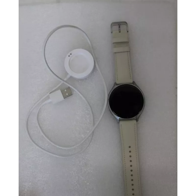 IZPĀRDOTS. Xiaomi Watch 2 Titan pelēks korpuss ar baltu ādas siksniņu | IZPĀRDOTS. Xiaomi Watch 2 Titan | Viedpulkstenis | GPS (satelīts) | AMOLED | 1,43 collas | LIETOTS, SKRĀPĒJUMI UZ EKRĀNA A