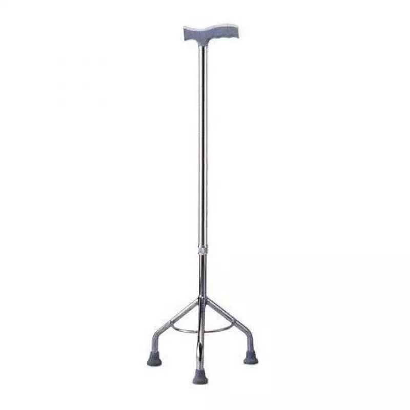 Rehabilitācijas trīskāju staigāšanas spieķis MDH regulējams augstums 73–95,5 cm alumīnija tērauda sudrabs, maks. slodze 100 kg
