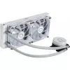 Šķidruma dzesēšanas komplekts Cooler Master MasterLiquid 240L Core ARGB balta — 240 mm radiators, 120 mm ventilatori, atbalsta LGA1700/AM5/AM4 un vecākas ligzdas