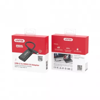 UNITEK V1421A USB grafikas adapteris Melns