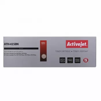 Activejet ATH-415BN toneris (aizstāj HP 415A W2030A; Supreme; 2,400 lappuses; melns) ar mikroshēmu