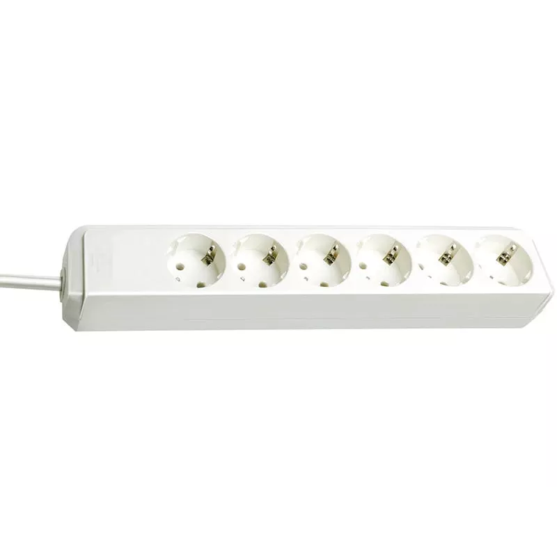 brennenstuhl pagarinātājs Eco-Line, 6 ligzdas, balts (1159420015)