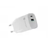 Vadu mobilo ierīču lādētājs NATEC NUC-2140, 30W, USB-C PD 3.0 + USB-A, Samsung AFC, Balts