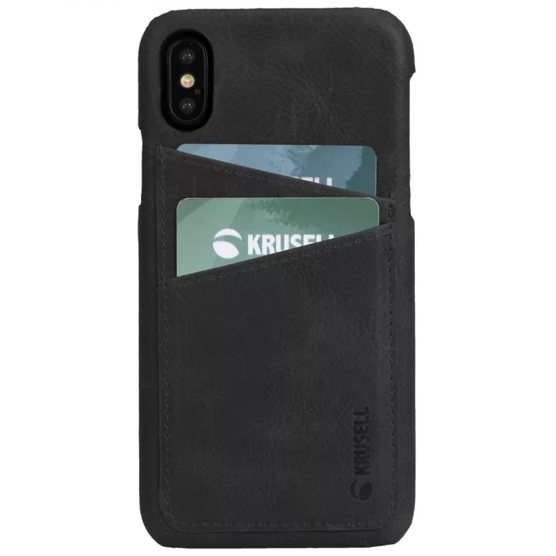 Krusell Sunne 2 karšu vāciņš iPhone XS Max, melns