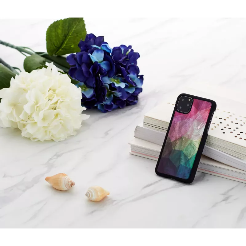 Aizsargājošs viedtālruņa maciņš iKins iPhone 11 Pro Max — Water Flower Melns