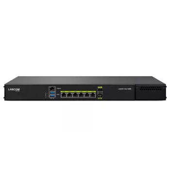 LANCOM Central daudzgigabitu vārteja SD-WAN 100 VPN partneriem, t.sk. pēc izvēles līdz 1000 6xGE 2xSFP+ 2xUSB ugunsmūris/IDS (61079)