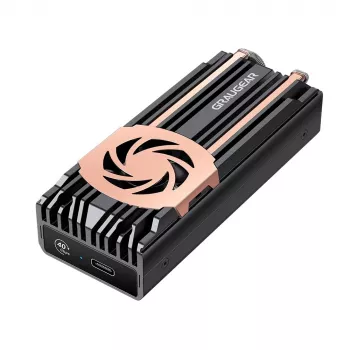 SSD korpuss GrauGear G-M2U4-40G-F — M.2, 1 disks, USB4 Gen4, 40 Gbit/s, alumīnijs, melns