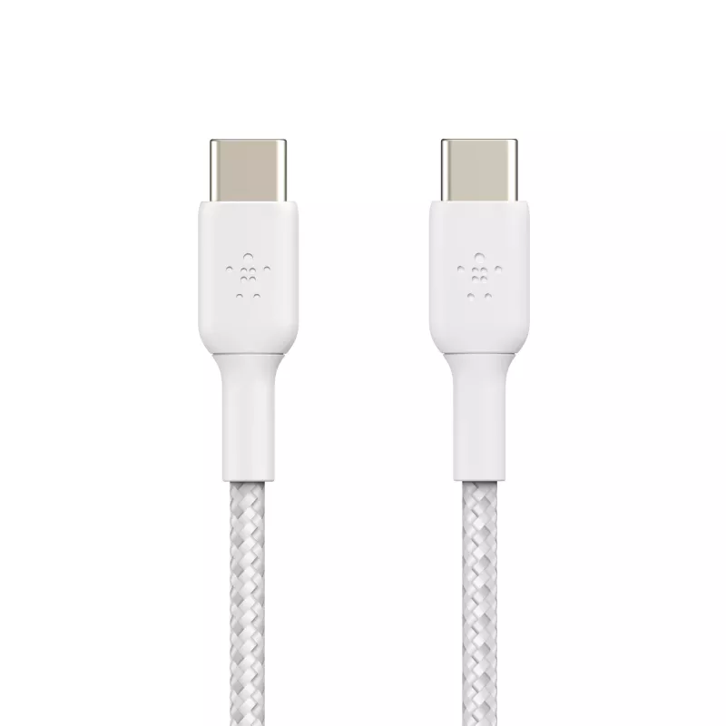 Belkin BOOST CHARGE - USB kabelis - 24 kontaktu USB-C (vīrišķais) uz 24 kontaktu USB-C (vīrišķais) - USB 2.0 - 2 m - Balts