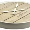 NeXtime klok 3134wi Plank, Ø50 cm, siena, balts