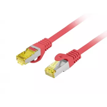 Tīkla kabelis Lanberg PATCHCORD KAT.6A S/FTP LSZH CU 0.5M sarkans