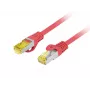 Tīkla kabelis Lanberg PATCHCORD KAT.6A S/FTP LSZH CU 0.5M sarkans