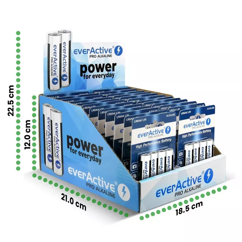 Sārmainās baterijas everActive LR64BLPADIS — 96 gab., AA izmērs