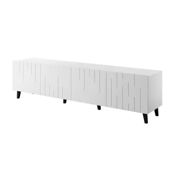 TV skapis cama meble BARI 200x42x52 balts matēts — 200×42×52 cm