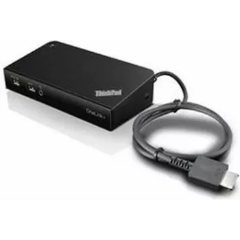 Lenovo 40A40090IT portatīvā doka / portu replikators, vadu savienojums, melns